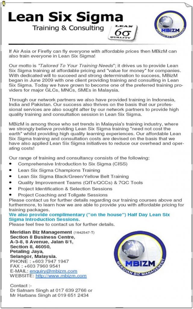 Lean Six Sigma Training & Consulting - MBizM™